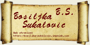 Bosiljka Šukalović vizit kartica